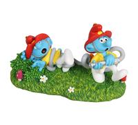 Aqua Della Decoración de Acuarios Pitufos Bomberos 16x7x9cm para Dulce Salada