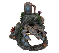 Aqua Della, Steampunk Base S - Decoración para Acuario, 16,2 x 13,7 x 14,4 cm, Ornamento de Resina de poliéster, no tóxico y PH Neutro, para Agua Dulce y Salada, Extremadamente detallado