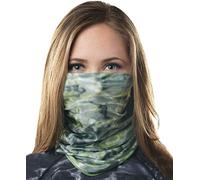 Aqua diseño de las mujeres cara máscara bufanda UPF 50 + Protección Solar Headwear Diadema Pelo Coletero braga para cuello tamaños XS - XL, mujer, color Green Bayou, tamaño XS