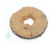 AQUA KT Tortuga acuática tronco redondo independiente muelle flotante isla escalada plataforma para tomar el sol grande antideslizante con ventosa, para estanque y reptil anfibios terrario hábitat