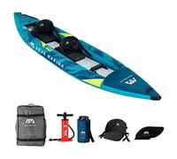 Aqua Marina Am Kayak Inflable de Aguas bravas para 2 Personas Steam-412 Azul Set Todo Incluido; Optimizado para un rápido Deslizamiento