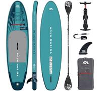 Aqua Marina AQUAMARINA BEast - Tabla de surf hinchable con remo de doble tecnología (320 x 81 x 15 cm), color negro