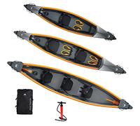 Aqua Marina Kayak 1 Posto Tomahawk Air-375, Negro/Naranja, Uni