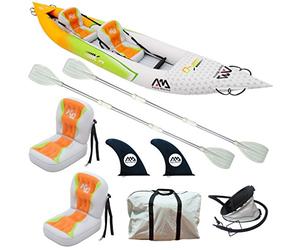 Aqua Marina Kayak Inflable 2 Personas Bote Kayac Hinchable Deporte Agua Remo