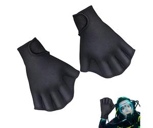 Aqua - Neopreno para Agua, Equipo de Fitness para natación, Equipo de Entrenamiento, Mano palmeada, cómoda Paleta para Ejercicios de natación y aeróbicos acuáticos, Color Negro y , Talla M L
