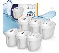 Aqua Next Pack de 6 Filtros de Agua | Cartuchos de Repuesto para Jarra Filtrante - Reduce Cloro, Cal y Metales Pesados | Filtro con Carbón Activado y Resina de Intercambio Iónico | BPA Free