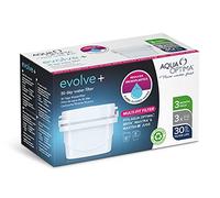 Aqua Optima Evolve+ cartucho de filtro de agua de 30 días, paquete de 3 (suministro de hasta 3 meses) - Compatible con más del 90% de las jarras filtrantes, incluidas Brita Maxtra y Maxtra+