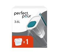 Aqua Optima Perfect Pour Jarra de Filtro de Agua y 1 Cartuchos de Filtro de Agua Evolve+ de 30 Días, Capacidad de 3,6 litros, Para la Reducción de Microplásticos, Cloro, Cal e Impurezas, Azul