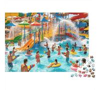 Aqua Park Puzzles 1000 Piezass Reciclado Material Summer Scene Adult Jigsaws Developing Niño y Niña‘s Intelligence Juego Padre-Hijo Actividad 70x50cm/1000pcs