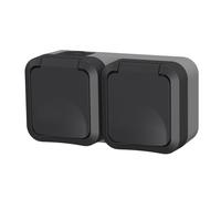 AQUA PRO IP55 enchufe doble con conexión a tierra 60325 gris