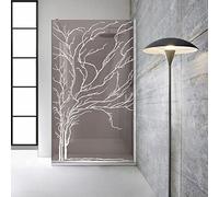 Aqua Roy INOX, modelo árbol blanco, tamaño 120 cm a partir de 70/80/90/100/110/120, mampara de ducha Walk in, vidrio de bronce de 8 mm, con patrón de chorro de arena nano (120 x 195 cm)