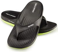 Aqua Speed ALCANO Sandalias de baño para Hombres y Mujeres | eparadores de Dedos Antideslizantes | Sandalias de Ducha | ALCANO - Negro | Tamaño: 42