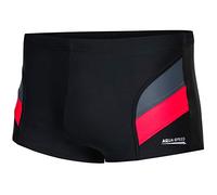 Aqua Speed Aron Mens Bañadores | Pantalones de baño para Hombres | Protección UV | 03. Negro/Gris/Rojo | Tamaño: XL