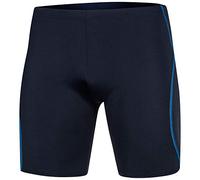 Aqua Speed Blake Troncos de natación Largo de Hombre Ajuste Protección UV Resistente al Cloro Dimensionalmente Estable Eficaz contra la Fatiga Muscular,M,Navy/Blue