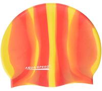 Aqua-Speed Bunt Silicone s Multicolor Gorro de natación, Hombre, Naranja y Amarillo, Talla única