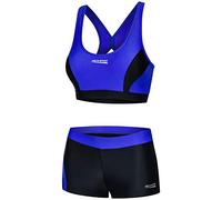 Aqua Speed Fiona Tankini para Señoras | Dos Piezas | Tejido Vita | Resistente al Cloro y a la Crema/Aceite Solar | 07. Negro - Azul | Tamaño: 40