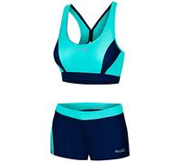Aqua Speed Fiona Tankini para Señoras | Dos Piezas | Tejido Vita | Resistente al Cloro y a la Crema/Aceite Solar | 01. Turquesa - Marina | Tamaño: 34