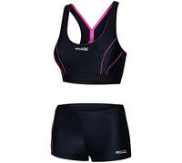Aqua Speed Fiona Tankini para Señoras | Dos Piezas | Tejido Vita | Resistente al Cloro y a la Crema/Aceite Solar | 08. Negro - Rosa | Tamaño: 40