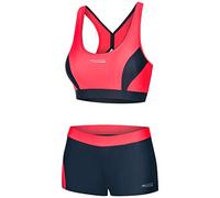 Aqua Speed Fiona Tankini para Señoras | Dos Piezas | Tejido Vita | Resistente al Cloro y a la Crema/Aceite Solar | Rojo - Gris | Tamaño: 38