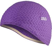 Aqua Speed Gorra de natación | Gorra de baño Deportes | Entrenamiento | natación | Pelo Largo | látex | Bombastic Tic-TAC | 09 / Lila