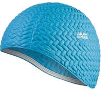 Aqua Speed Gorra de natación | Gorra de baño Deportes | Entrenamiento | natación | Pelo Largo | látex | Bombastic Tic-TAC | Azul