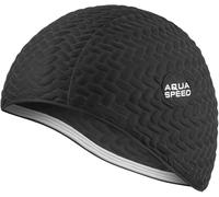 Aqua Speed Gorra de natación | Gorra de baño Deportes | Entrenamiento | natación | Pelo Largo | látex | Bombastic Tic-TAC | Negro