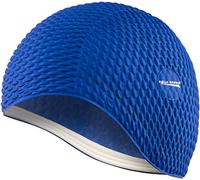 Aqua Speed Gorra de natación | Gorra de baño Deportes | Entrenamiento | natación | Pelo Largo | látex | Bombastic Tic-TAC | Bombástico/Azul Medio /10