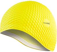 Aqua Speed Gorra de natación | Gorra de baño Deportes | Entrenamiento | natación | Pelo Largo | látex | Bombastic Tic-TAC | Bombástico/Amarillo /18