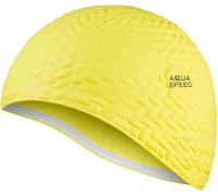 Aqua Speed Gorra de natación | Gorra de baño Deportes | Entrenamiento | natación | Pelo Largo | látex | Bombastic Tic-TAC | Amarillo