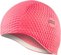 Aqua Speed Gorra de natación | Gorra de baño Deportes | Entrenamiento | natación | Pelo Largo | látex | Bombastic Tic-TAC | Bombástico/Rosa /03
