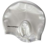 Aqua-Speed - Gorro de Silicona para Hombre (Talla única), Color Plateado