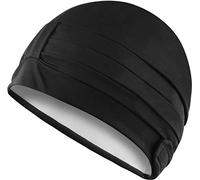 Aqua Speed Ladies Cap Gorro de baño | Gorro de natación para señoras | Estilo Retro | Turbante Belcro Cap | Piscina | Playa | Negro