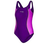 Aqua Speed Luna Traje de baño para niña | Traje de una Pieza | protección UV | Resistente al Cloro | Violeta - Violeta Oscuro - Verde - 48 | Tamaño: 158 cm