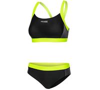 Aqua Speed Naomi Tankini para Señoras | Dos Piezas | Tejido Vita | Resistente al Cloro y a la Crema/Aceite Solar | 16.. Negro - Verde Claro | Tamaño: 34