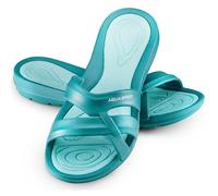 Aqua Speed - Set - Panama Zapatillas de baño + Toalla de Microfibra | Mujeres | Sandalias de Ducha | Zapatillas de Playa, Color:Panama Damen - 42, Tamaño:36