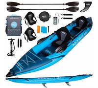 Aqua Spirit Kayak Hinchable 2024 | 320cm | Kit Completo De Kayak para 2 Personas con Remo, Mochila, Bomba Y Más Accesorios | Adultos Principiantes/Expertos | 2 Años De Garantía