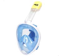 AKTIVE Aqua Sport Máscara de Snorkel Full Face con Soporte para Cámara, Visión 180°, Antivaho, Antifugas, Tubo Respiración, Silicona Ajustable, Adultos, Látex Free (6400)