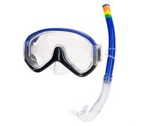 AKTIVE Aqua Sport Gafas de Buceo con Tubo Flexible Adultos, Sello Silicona, Látex Free, Lentes de policarbonato, Fácil Ajuste, Hipoalergénico, Set Snorkel, +12 años (54252)