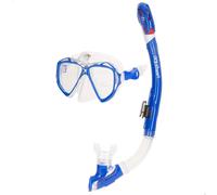 AKTIVE Aqua Sport Gafas de Buceo con Tubo seco Adultos, Soporte para cámara, Válvula Escape, Silicona, Látex Free, Lentes Cristal Templado, Boquilla TPR, Ajuste hermético, Sección Flexible (54263)