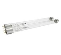 Aqua-Terra Lighting Tubo de repuesto T5 UVC de 8 W, paquete de 2 bombillas UV de 303 mm, lámpara germicida de doble extremo de 2 pines para filtros de estanque y clarificadores UV, limpia las algas de