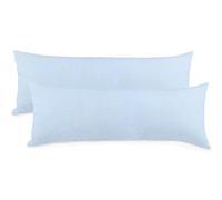 aqua-textil Classic Line - Juego de 2 Fundas de Almohada (40 x 200 cm, algodón, 40 x 200 cm), Color Azul