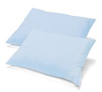 aqua-textil Classic Line - Juego de 2 fundas de cojín (50 x 75 cm, algodón, cierre de cremallera), color azul