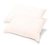 aqua-textil Classic Line - Juego de 2 fundas de cojín (50 x 75 cm, algodón, con cremallera), color blanco