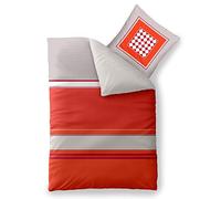 aqua-textil Juego de sábanas, algodón, Rojo, 155 x 220 cm