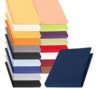 aqua-textil Pur Sábanas Ajustables Cama Boxspring Cama de Agua algodón Elastano 120x200-130x220 cm Azul Oscuro