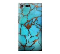 Aqua Turquoise Gemstone Graphic Printed Funda Carcasa Case para Sony Xperia XZ Premium