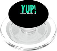 Aqua Verde Azulado Claro ¡SÍ! Eso es lo Que Up Light Teal Aqua Graphic PopSockets PopGrip para MagSafe