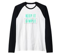 Aqua verde azulado claro tan simple como se pone verde azulado claro Aqua Camiseta Manga Raglan