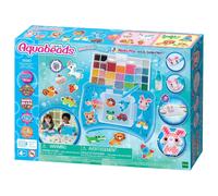Aquabeads El taller de iniciación, Estuche 900 cuentas de 25 colores, cuentas que se pegan con agua, 35087, A partir de 4 años