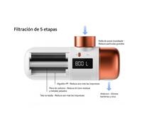 Aquabeba - FILTRO GRIFO AQUAFILTER Sistema de filtración de agua conectado directamente al grifo Oro rosa, Blanco